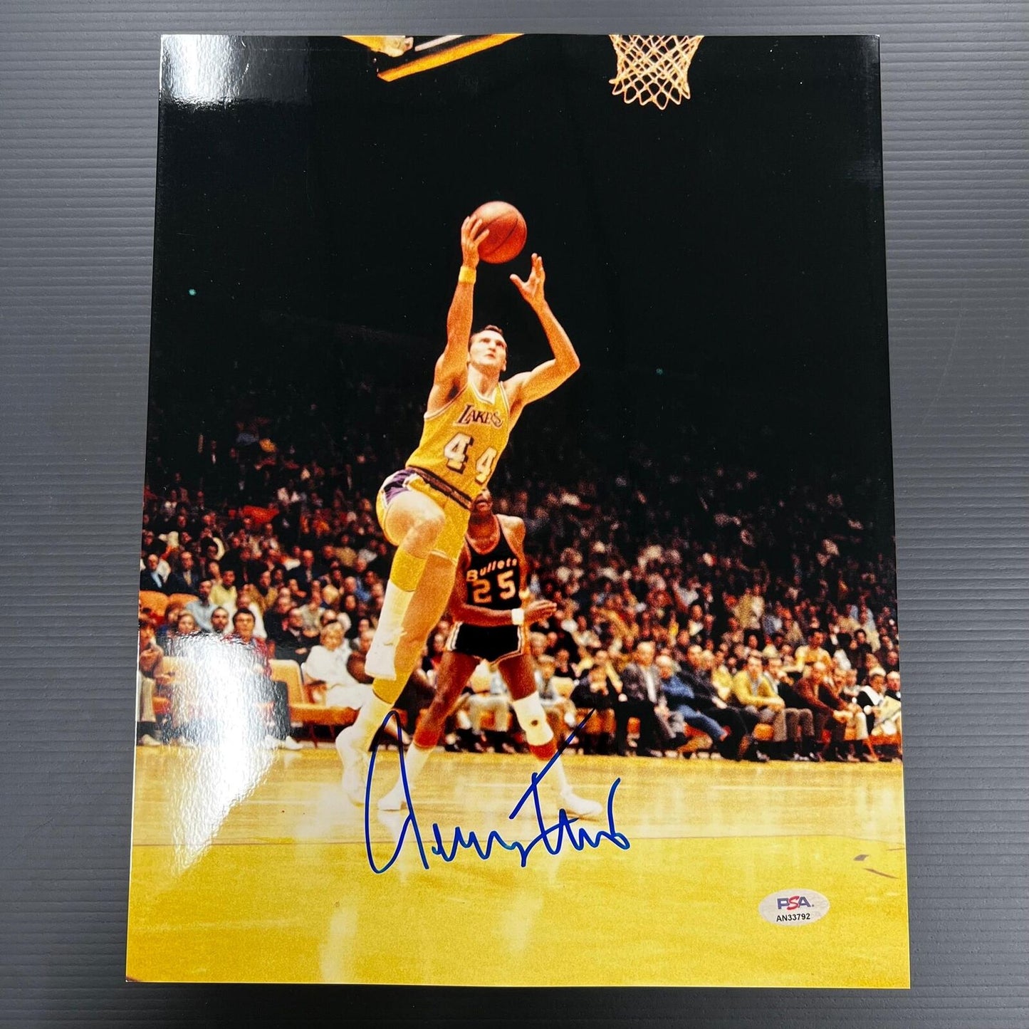 Jerry West signed 11x14 photo PSA/DNA Los Angeles Lakers Autographed