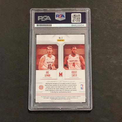 2016 Panini Contenders Draft Picks #17 Jake Layman Signed Rookie Card AUTO 10 PS