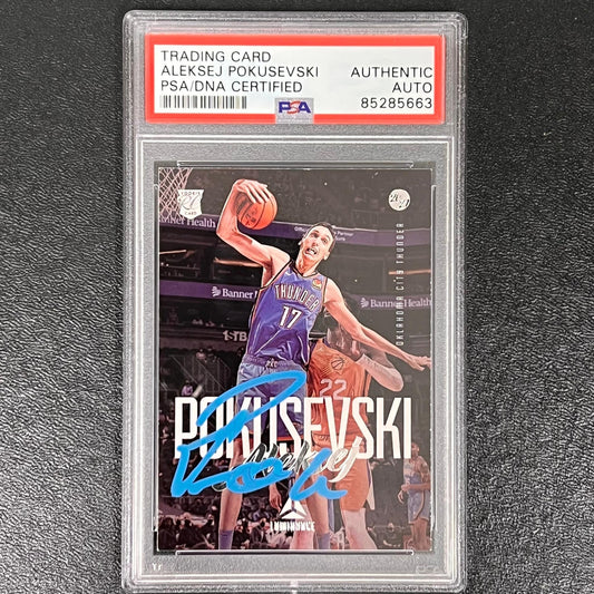 2020-21 Panini Chronicles Luminance #151 Aleksej Pokusevski Signed Card AUTO PSA