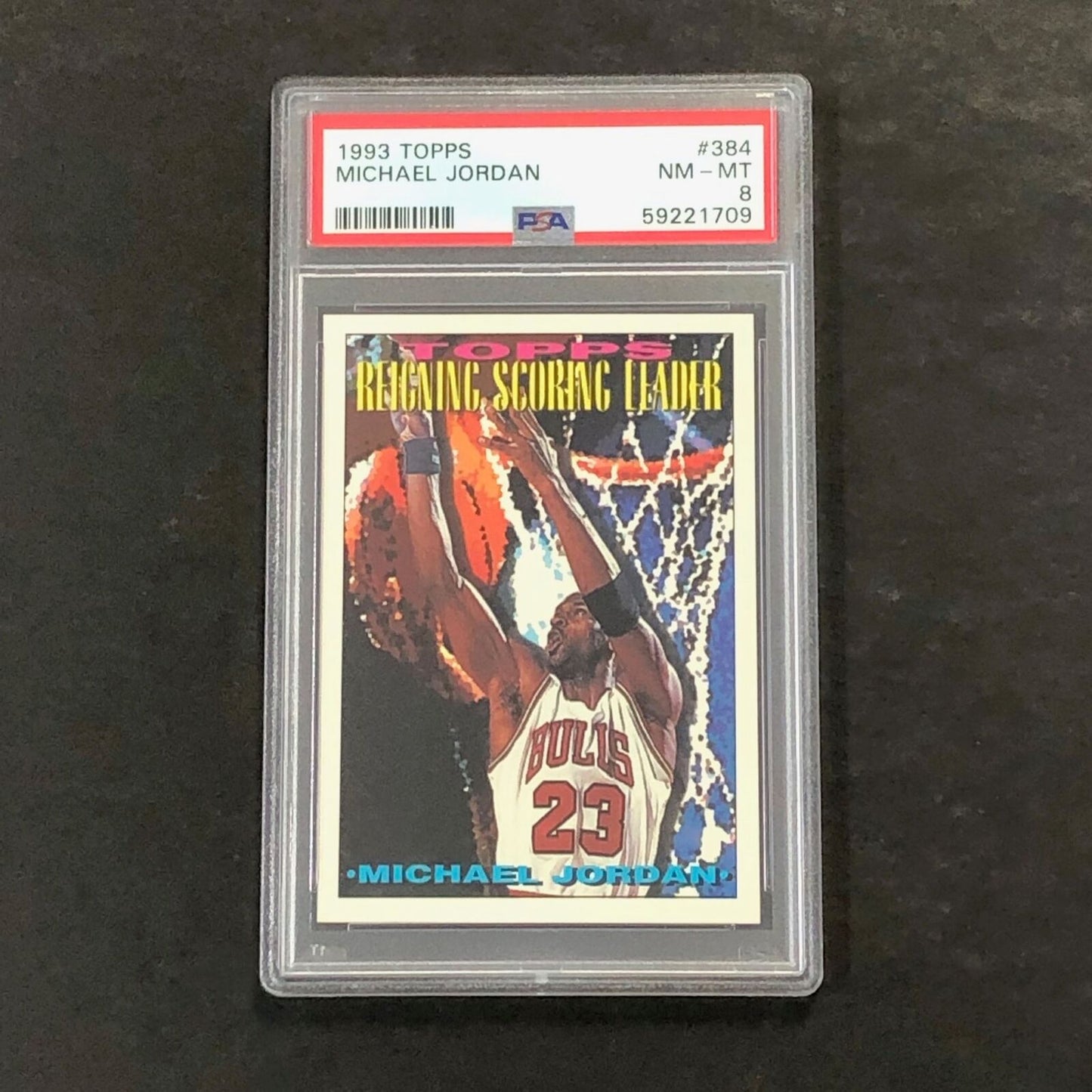 1993 Topps #384 Michael Jordan PSA 8 NM-MT Bulls
