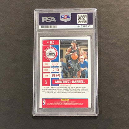 2019-20 NBA Panini Contenders #83 Montrezl Harrell Signed Card AUTO PSA Slabbed