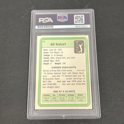 1981 Donruss PGA Tour #12 Bill Kratzert Signed Card PSA/DNA Slabbed AUTO Golf