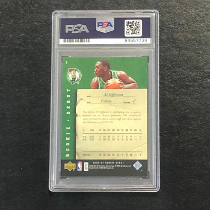 2006-07 Upper Deck Rookie Debut #5 AL JEFFERSON Signed Card AUTO PSA Slabbed RC