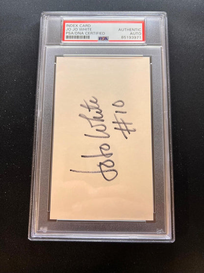 Jo Jo White signed cut PSA/DNA slabbed AUTO Celtics