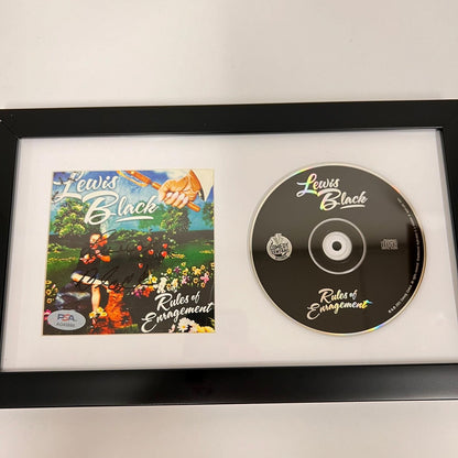 Lewis Black Signed Rules of Enragement Album CD Cover Framed PSA/DNA Autographed