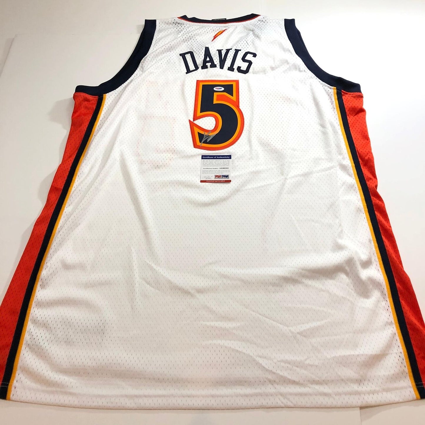 Baron Davis signed jersey PSA/DNA Golden State Warriors Autographed