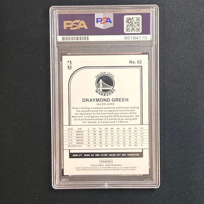 2019-20 Panini Hoops #62 Draymond Green Signed Card AUTO 10 PSA/DNA Slabbed