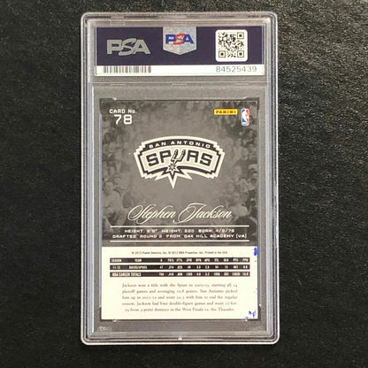 2012-13 Panini Prestige #78 Stephen Jackson Signed Card AUTO 10 PSA Slabbed Spur