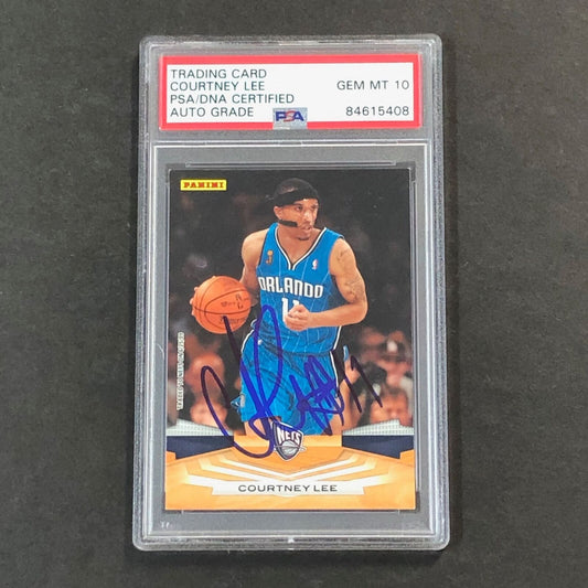 2009-10 Panini Basketball #15 Courtney Lee Signed Card AUTO 10 PSA Slabbed New J