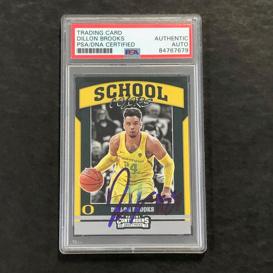 2017 Contenders Draft Picks #31 Dillon Brooks Signed Card AUTO PSA Slabbed Orego