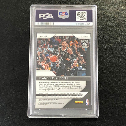 2018-19 Panini Prizm Green #248 D'Angelo Russell Signed Card AUTO PSA Slabbed Ne