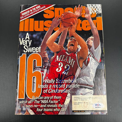 Wally Szczerbiak signed Sports Illustrated PSA/DNA Miami Autographed