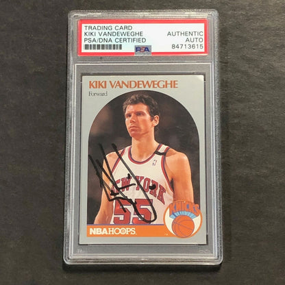 1990-91 NBA Hoops #209 Kiki Vandeweghe Signed AUTO PSA/DNA Knicks