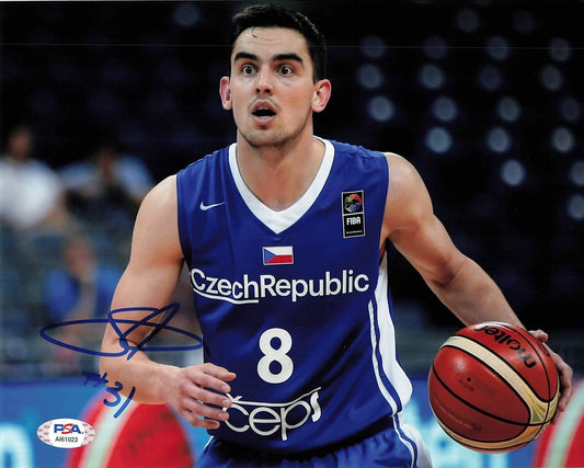 Tomas Satoransky signed 8x10 photo PSA/DNA Washington Wizards Autographed