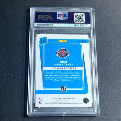 2021-22 Panini Donruss #250 Josh Christopher Signed Card AUTO PSA Slabbed Rocket