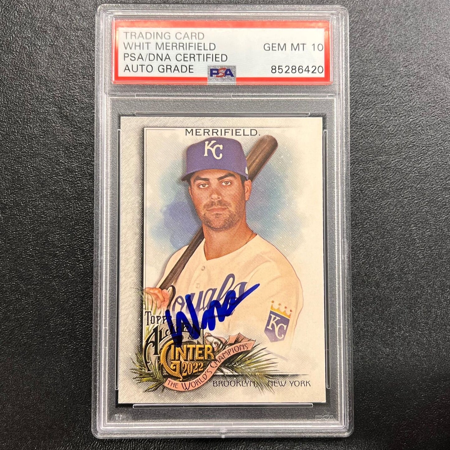 2022 Topps Allen & Ginter #28 Whit Merrifield Signed Card AUTO 10 PSA Slabbed Ro