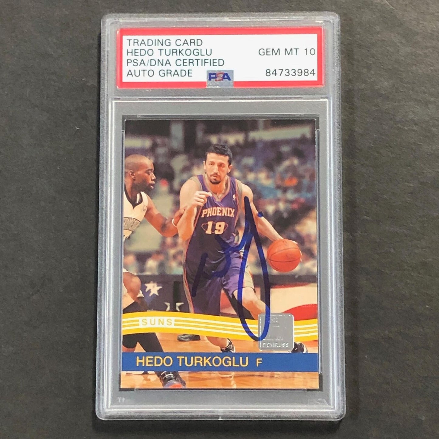 2010-11 Panini Donruss #213 Hedo Turkoglu Signed Card AUTO 10 PSA Slabbed Suns