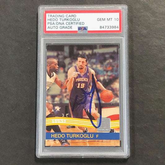 2010-11 Panini Donruss #213 Hedo Turkoglu Signed Card AUTO 10 PSA Slabbed Suns