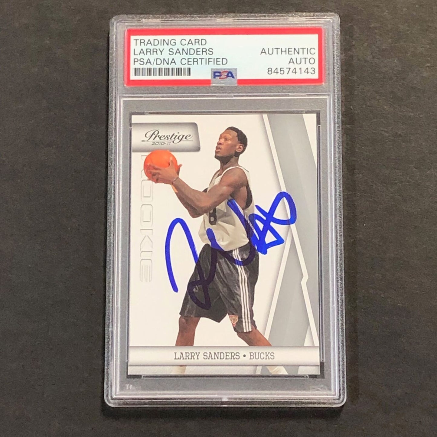 2010-11 Panini Prestige #225 Larry Sanders Signed Card PSA/DNA Slabbed Bucks