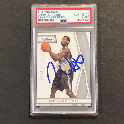 2010-11 Panini Prestige #225 Larry Sanders Signed Card PSA/DNA Slabbed Bucks