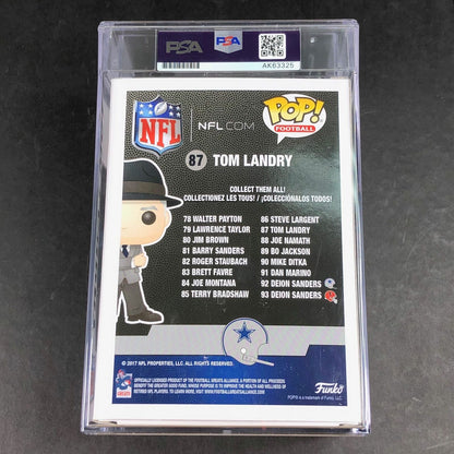 Mel Renfro Signed Tom Landry Funko Pop PSA/DNA Encapsulated Autographed Dallas C