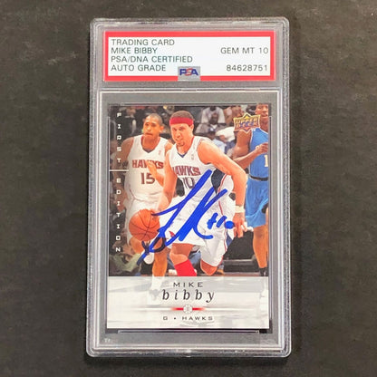 2008-09 Upper Deck First Edition #1 Mike Bibby Signed Card AUTO 10 PSA Slabbed H