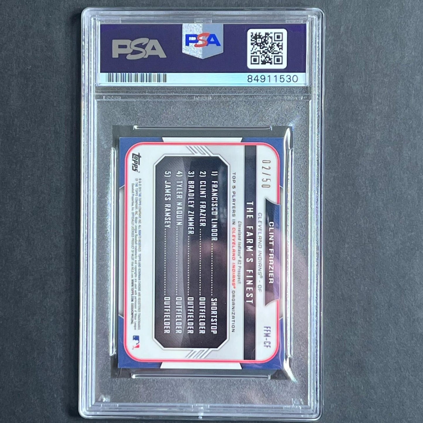 2015 Tops #FFM-CF Clint Frazier Signed Card PSA Slabbed Auto 10 Cleveland