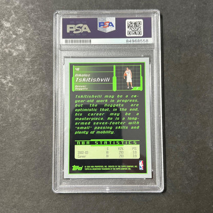 2004 Topps NBA Properties #41 Nikoloz Tskitishvili Signed Card AUTO PSA Slabbed