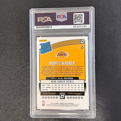 2018-19 Panini Donruss Rated Rookie #197 Moritz Wagner Signed Card AUTO PSA Slab