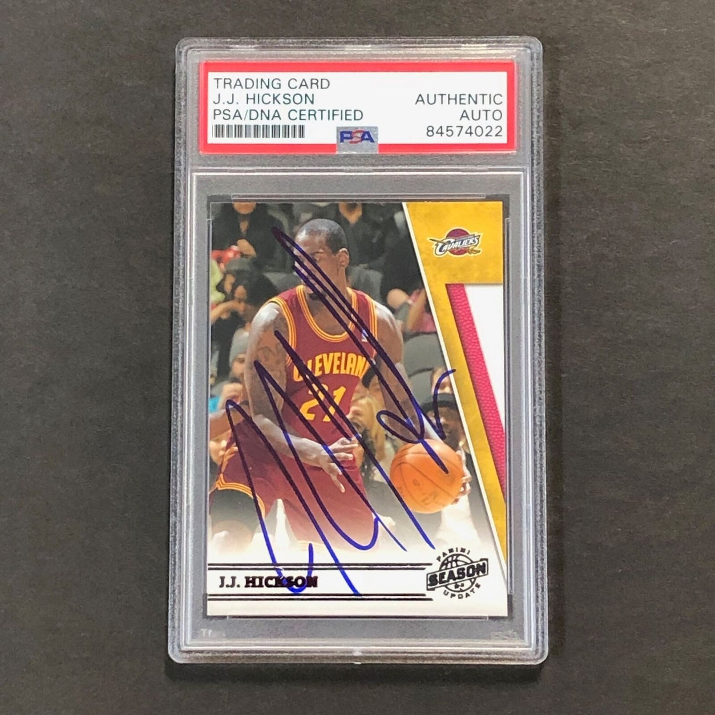 2010-11 Panini Season Update #43 J.J. Hickson Signed Card AUTO PSA Slabbed Caval
