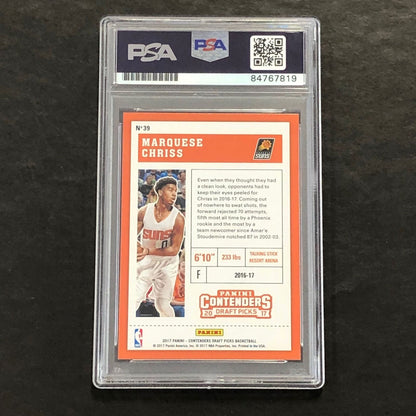 2017-18 Panini Contenders #39 Marquese Chriss Signed Card AUTO PSA Slabbed RC Su