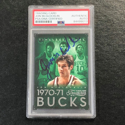 2013-14 Panini Timeless Treasures #35 Jon McGlocklin Signed Card AUTO PSA/DNA Sl