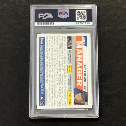 2003 Topps #285 Art Howe Signed Card PSA Slabbed Auto 10 Mets