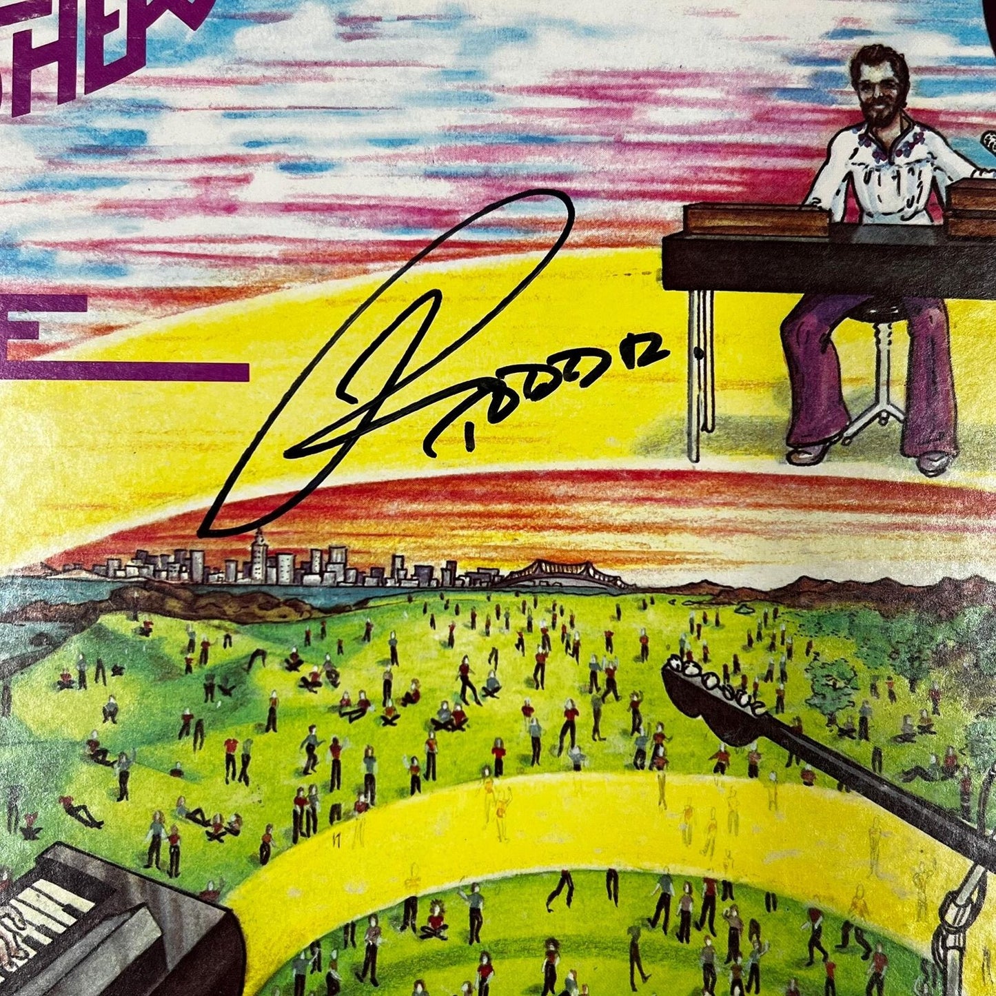 Todd Rundgren signed Utopia Another Live LP Vinyl PSA/DNA Album autographed Utop