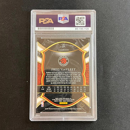 2020-21 Panini Select #29 Fred VanVleet Signed Card AUTO PSA Slabbed Raptors
