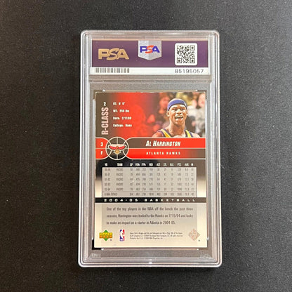 2003-04 Upper Deck B-Class #2 Al Harrington Signed Card AUTO PSA Slabbed Pacers