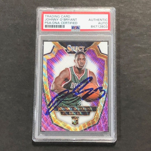 2014-15 Select Panini #189 Johnny O'Bryant Signed Card AUTO PSA/DNA Slabbed RC B