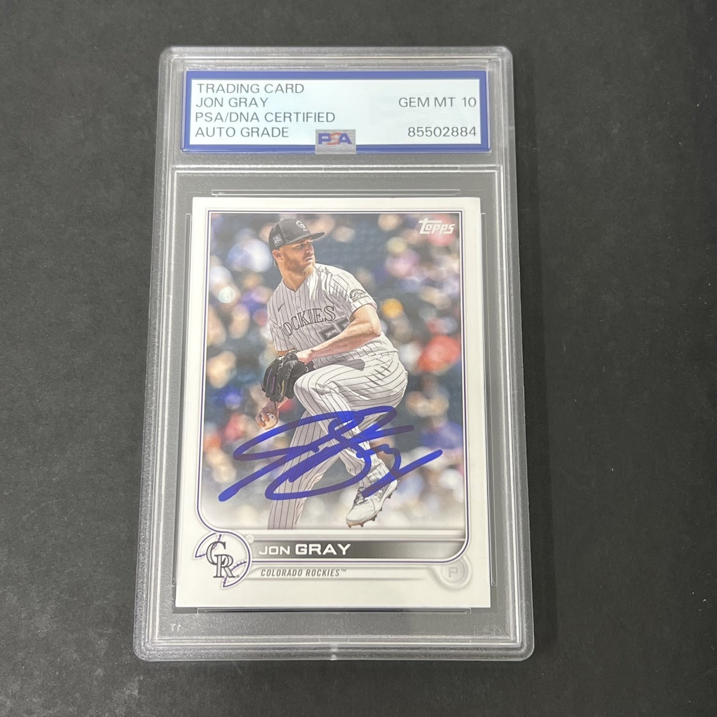 2022 Topps Series 1 #161 Jon Gray signed card PSA Auto 10