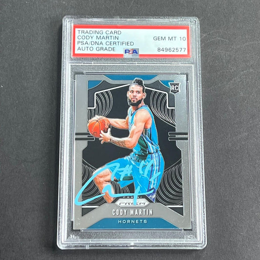2019-20 Panini Prizim #278 Cody Martin Signed Card AUTO PSA/DNA Slabbed RC Horne