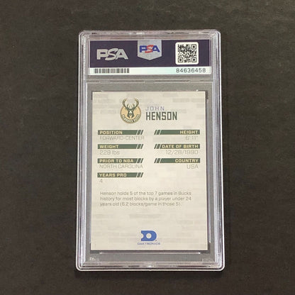 Daktronics Basketball John Henson Signed Card AUTO PSA Slabbed