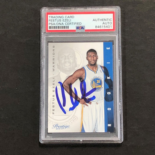 2012-13 PANINI PRESTIGE #229 FESTUS EZELI Signed Card AUTO PSA Slabbed RC Warrio