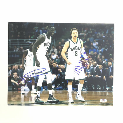 Matthew Dellavedova Thon Maker 11x14 photo PSA/DNA Bucks Autographed