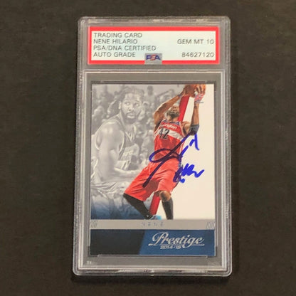 2014-15 Panini Prestige #157 Nene Signed AUTO 10 PSA Slabbed Wizards