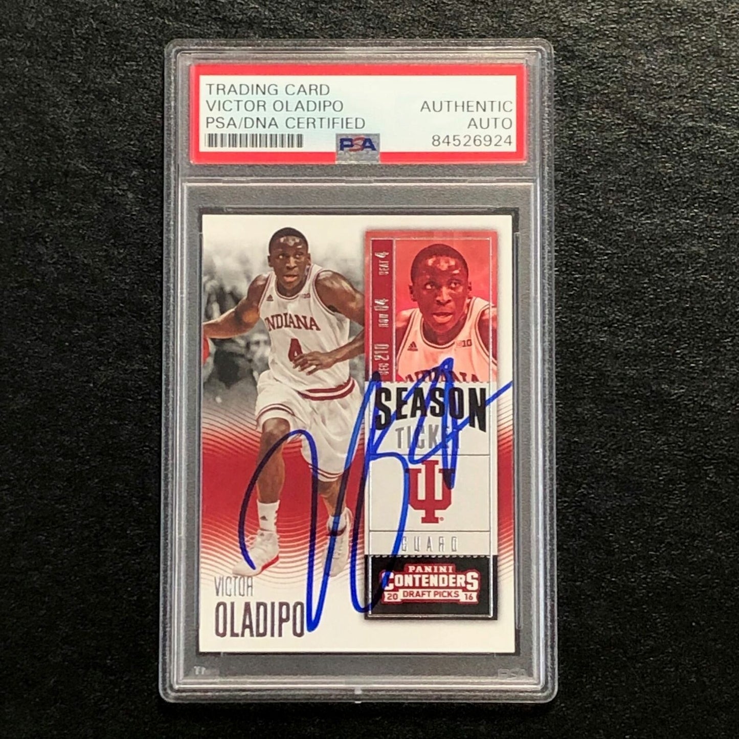 2016 Panini Contenders #7 Victor Oladipo Signed Card AUTO PSA/DNA Slabbed Indian