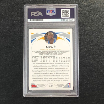 2004-05 Topps Basketball #13 Nene Hilario Signed AUTO PSA Slabbed Nuggets