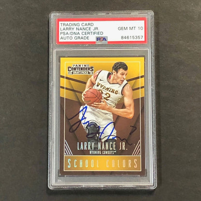 2015-16 Contenders Draft Picks School Colors #49 Larry Nance Jr. Signed Card AUT