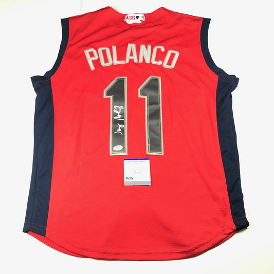 JORGE POLANCO signed jersey PSA/DNA Minnesota Twins Autographed Allstar Game