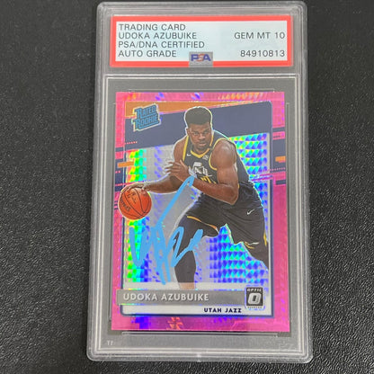 2020-21 Panini Donruss Optic #177 Udoka Azubuike AUTO Signed Card PSA/DNA Encaps