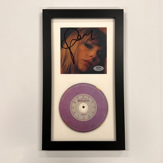 Taylor Swift Signed CD Cover Framed PSA/DNA Lavender Midnights Autographed