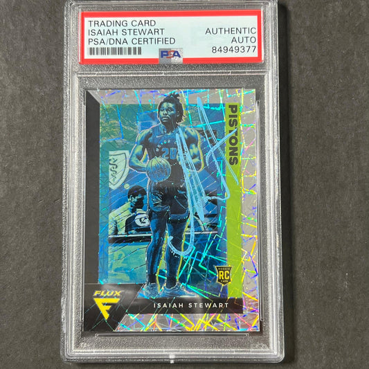 2020-21 Panini Prizm Flux #234 Isaiah Stewart Signed Card AUTO PSA Slabbed RC Pi